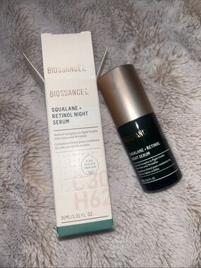 NEW Biossance Squalane + Retinol Night Serum